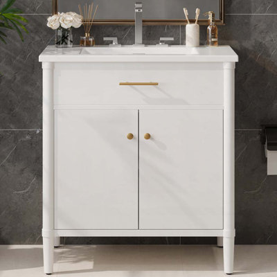 Meuble-lavabo avec tablette réglable
