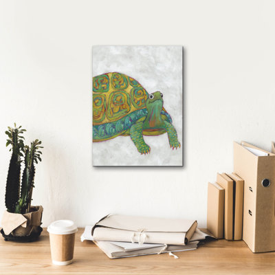  «Turtle Friends 1» par Chariklia Zarris, art mural sur toile, 12 po x 16 po