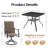 4 Person Swival Chair Patio Dining Set-1505936350