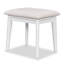 Coiffeuse de maquillage blanche avec tabouret, miroir rabattable de 43,3 po, trois tiroirs pour un espace de beauté classique en bois massif organisé et attrayant, miroir d'une magnifique zone captivante