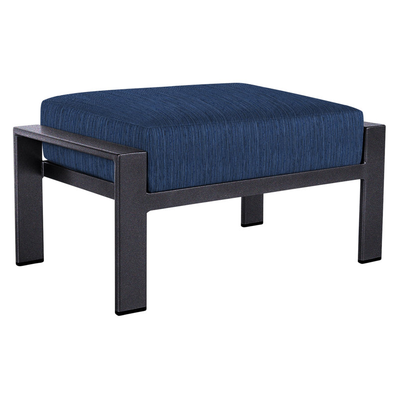 Studio Outdoor Ottoman, Graphite, Flagship Stone Sunbrella®