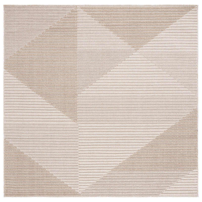 Feffrey Performance Geometric Rug, Square 6'7"