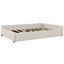 Lit plateforme tapissier avec port USB et gigogne