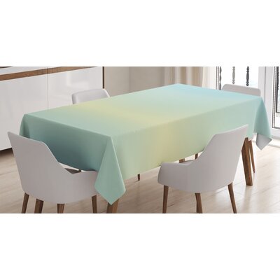 Ambesonne Teal Tablecloth, Defocused Abstract Design In The Center Blurred Color Elements Sky Blue Like Artwork, Rectangular Table Cover For Dining Ro -  East Urban Home, F98F6BDBFA324C1CA742CBDFDCE489C9