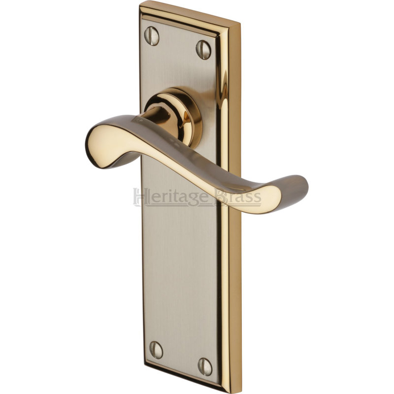 Heritage Brass Heritage Door Handle Lever Latch Edwardian Design, Jupiter Split