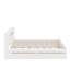 Grand lit plateforme en bois avec rangement à DEL, 2 tiroirs et 1 lit gigogne simple-114344356