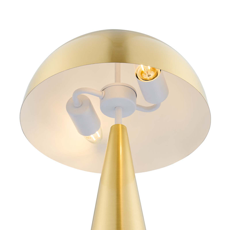 Modway Selena Metal Table Lamp, Satin Brass
