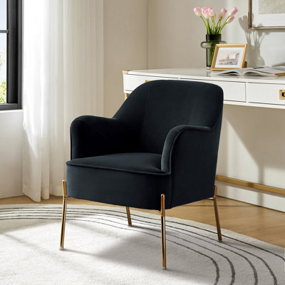 Cleo 26" Wide Contemporary Chair with Recessed Arms