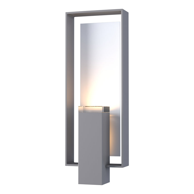 Plafonnier encastré d'extérieur 2 lumières Shadow Box, Acier bruni côtier, Blanc côtier