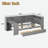Wood Daybed With Storage Shelves, 2 Drawers, Charging Station, Led, Desk And Upholstered Headboard-474995506-474995504