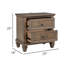 Table de chevet classique Henry, bois d'acacia brun, 2 tiroirs, 29 po
