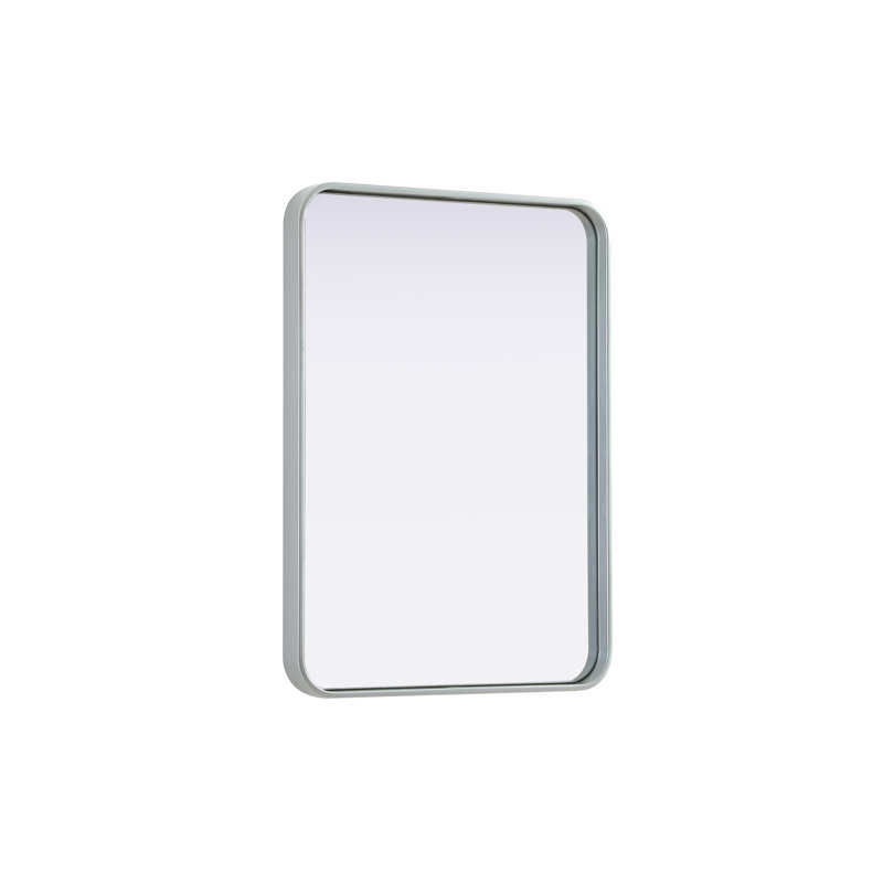Erath Contour Metal Mirror, Silver, 30" x 22"