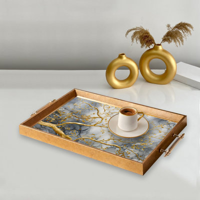 Elegant Glass Tray, 19.7 x 11.4 x 1.4 inches | 100% Durable Glass Construction | Easy to Clean with Damp Cloth | Ideal for Serving, Decorative Display, and Organizing | Stylish Addition to Home Décor