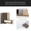 Banc et range-chaussures multifonctionnels, range-chaussures avec banc, tablettes réglables pour le couloir, le vestibule, blanc et gris