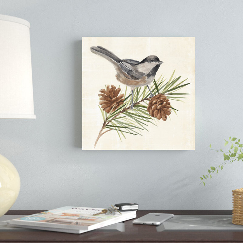 " Pine Branch I " by Annie Warren Painting Print, 12" H x 12" W