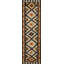 Tapis de couloir oriental géométrique en laine Kilim 3 x 13
