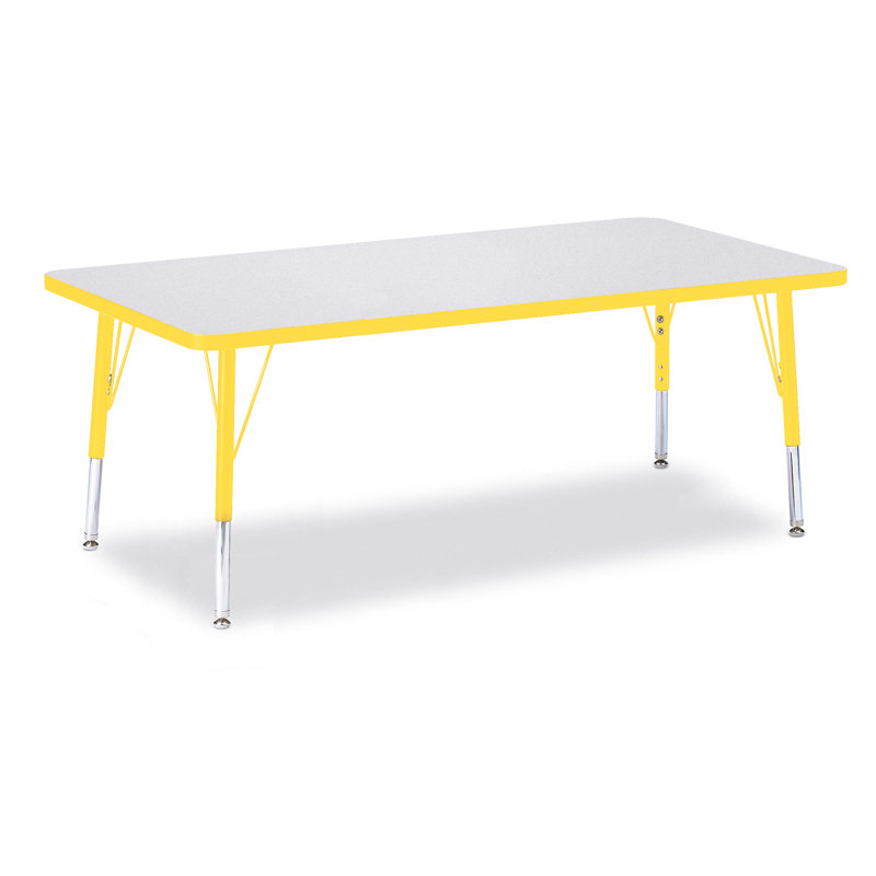 Tables d'activités Berries®, Jaune, H 31 po x L 60 po x l 30 po, Adulte (24 po à 31 po )