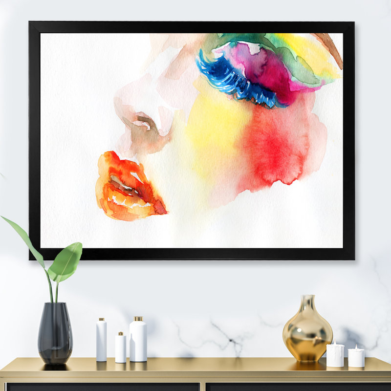 Art graphique sur toile Glam, Cadre noir, H 12 po x l 8 po x P 1 po