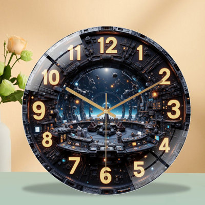 Horloge murale 12 po Spaceship