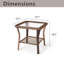 Table d'appoint de patio en osier