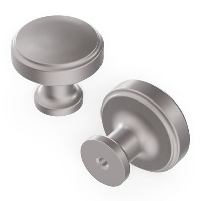 Piper Collection Mushroom Knob - 1-1/4 " Diameter Cabinet Knob Satin Nickel - Mid-century Modern Hardware for Drawers & Cabinets