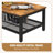 Modern Farmhouse Coffee Table Set Of 3, Rectangular Coffee Table With 2 Square End Side Tables, 2-Tier Living Room Table Set With Metal Frame & Open Shelf For Office, Apartment, Home-1644780622