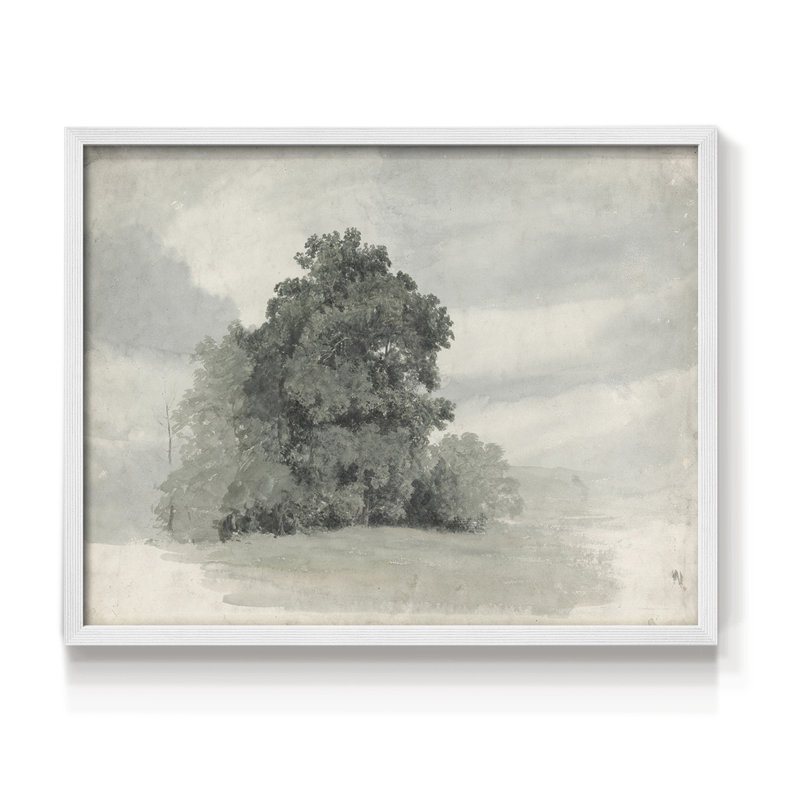 Paysages rétro-CDLI - reproduction encadrée, H 22 po x l 28 po, Blanc