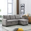 Canapé modulaire 77 po avec rangement et canapé-lit réversible gris de 77 po