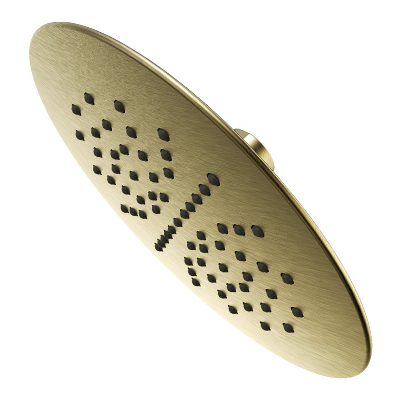 Pomme de douche ronde en ABS de 7 po Kingston, Laiton antique