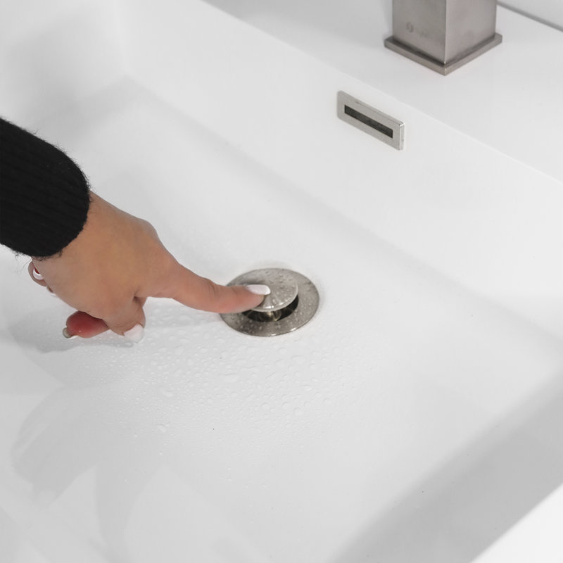 STYLISH Élan Pop-Up Bathroom Sink with Overflow, Brushed Nickle