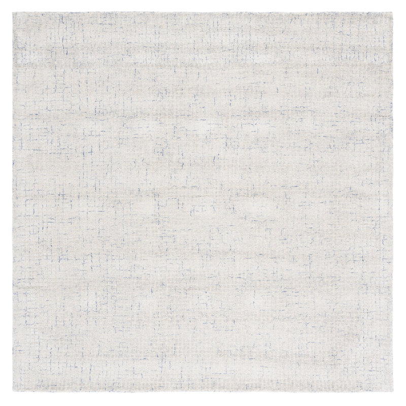 Tapis gris en viscose touffeté Urbina, Carré 6 pi
