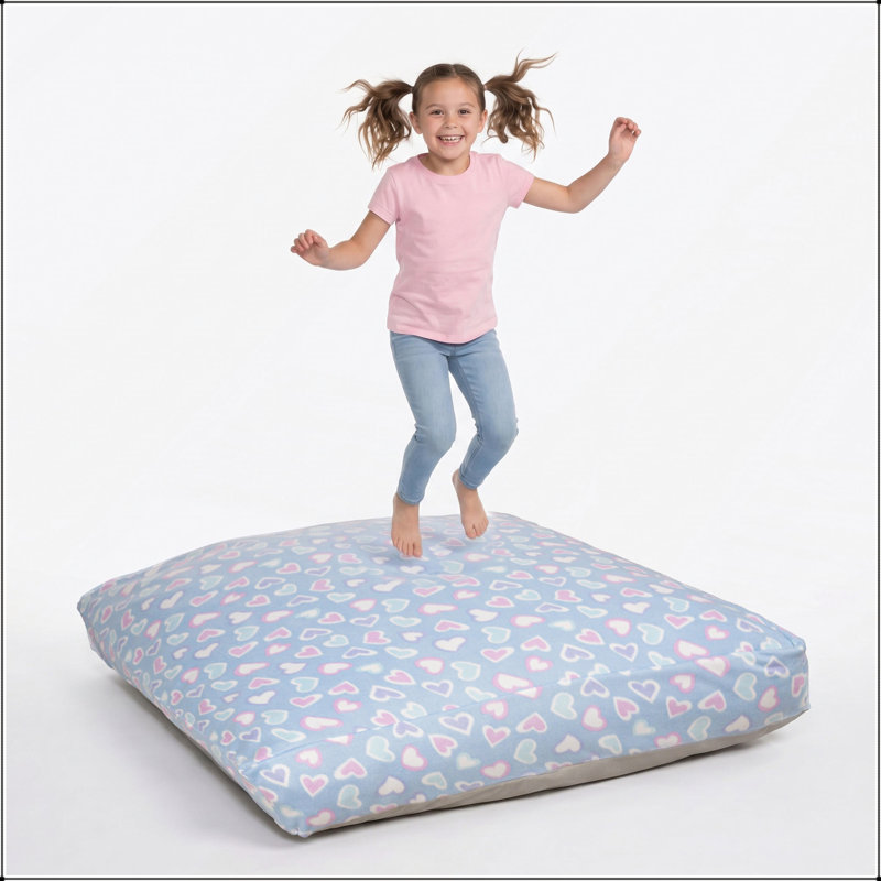 Sensory Crash Pad - Tapis d'atterrissage doux avec mousse, housse en molleton lavable amovible, fond antidérapant, idéal pour sauter et se détendre - 36 po