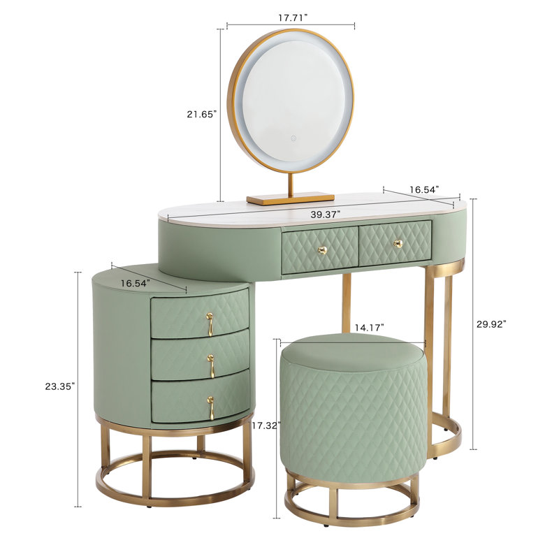 Coiffeuse Amnon, Vert