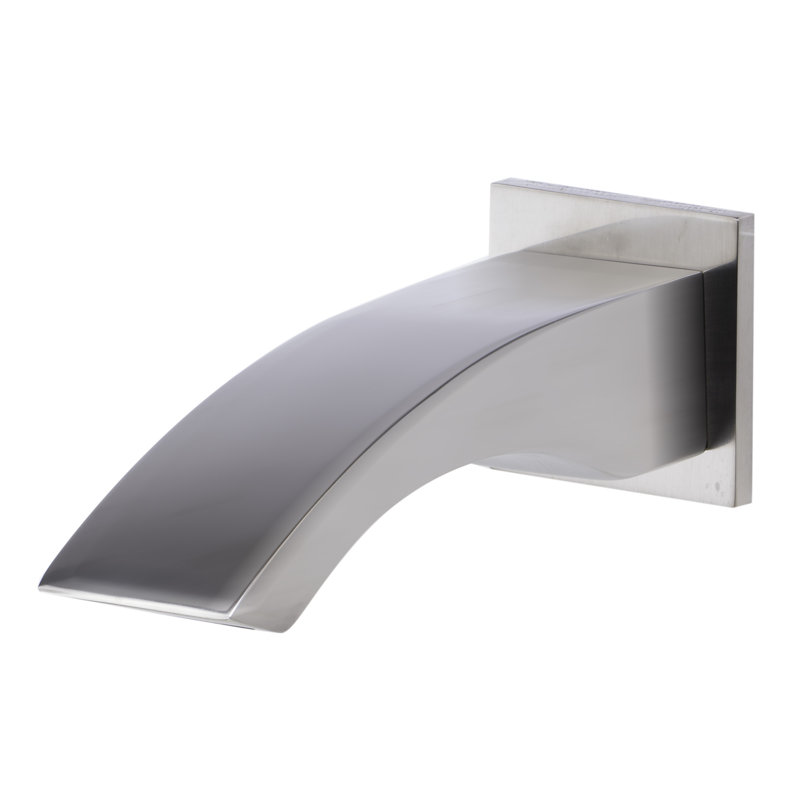 Garniture de bec de baignoire murale, Nickel brossé