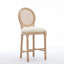 Chaise de bar en bois massif beige de 2 places, siège confortable pour comptoir 2, revêtement, cuisine