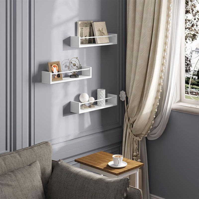 Averlie Solid Wood Floating Shelf