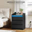35cm W Manufactured Wood Bedside Table