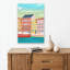 Copenhagen Colorful Vibrant Abstract Seagull Architecture City Wall Art Print-1375118859