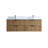 Fully Assembled Luxury 60" Oak Floating Bathroom Vanity & Sinks Mid-Century Style Wall-Mounted Bathroom Cabinet