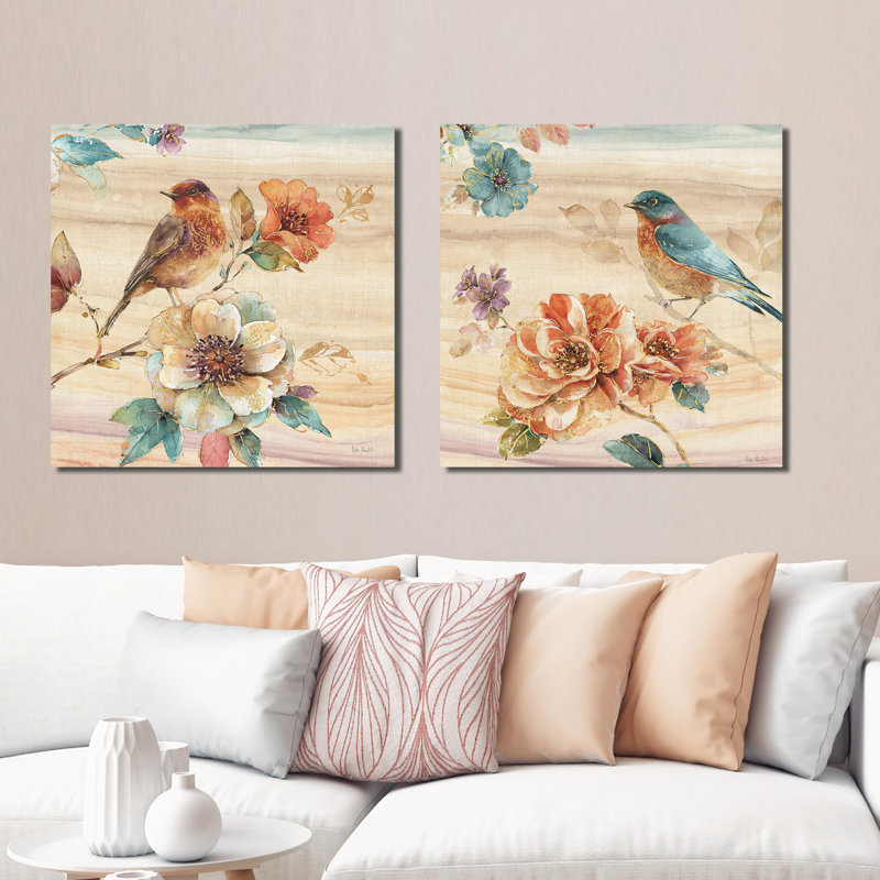 «Spice Nature II», ensemble de 2 reproductions d'aquarelles, H 18 po x l 36 po x P 1 po, Toile tendue