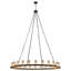 Lustre de roue de wagon ombré 24 lumières Aaronsburg