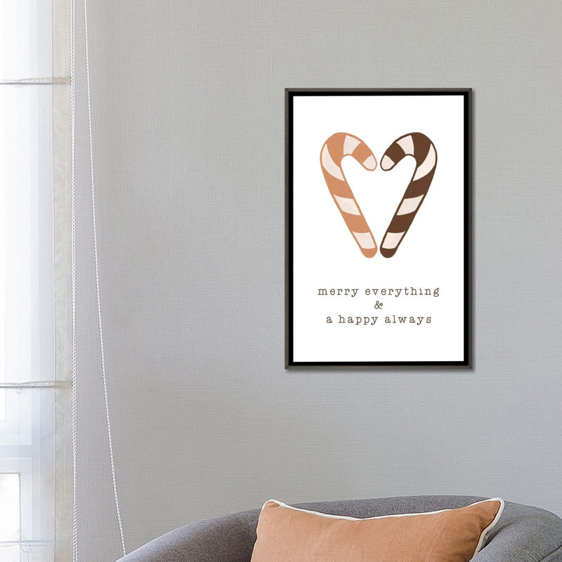 "Merry everything & a Happy always" par Orara studio-impression d’art textuel, Pas de tapis, H 26 po x l 18 po x 1,5 po