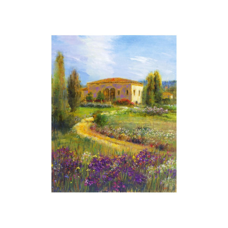 Morning In Spain II Painting by Michael Longo, Glass Coat, 45" H x 36" W x 1.5" D