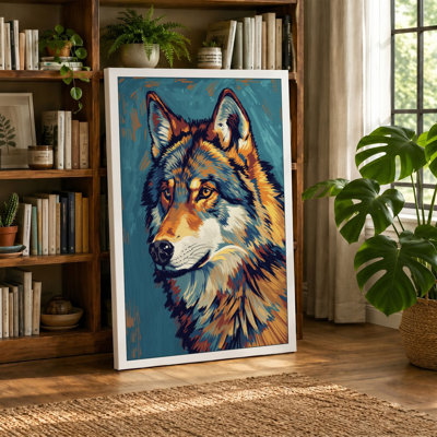 Expressive Wolf Modern - Wrapped Canvas