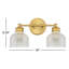 Besima 2 Light Ribbed Dimmable Vanity Light-569240
