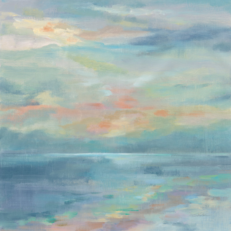 June Morning By The Sea by Silvia Vassileva - Wrapped Canvas Painting, 91cm H x 91cm W x 3.8cm D