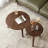 Walnut Solid Wood Round Coffee Table Sets