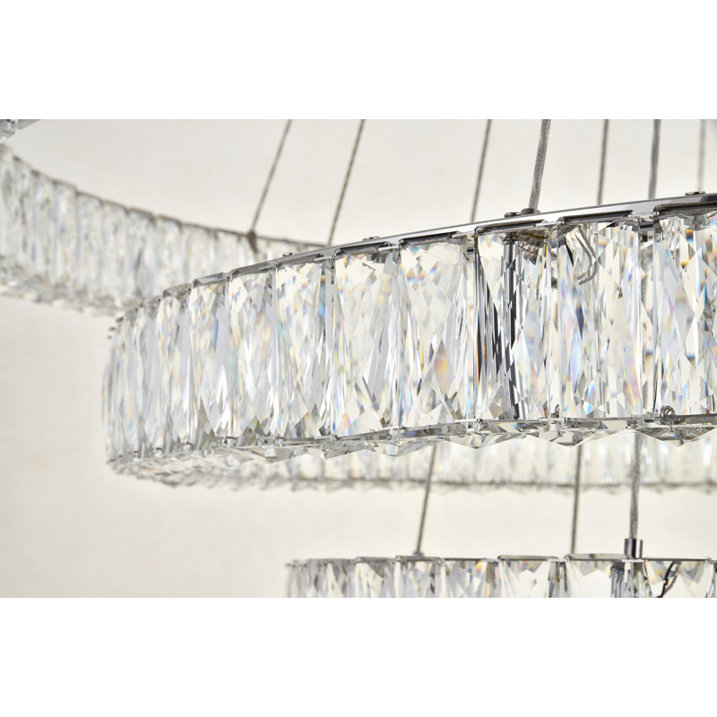 Lustre gradué à 4 lumières DEL Steveson, Chrome chrome