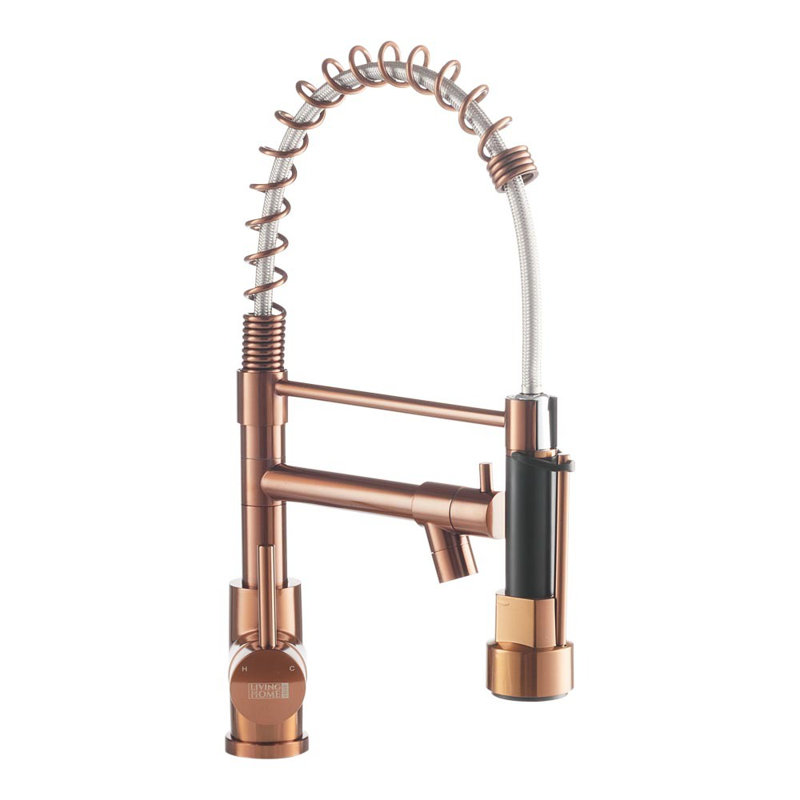 Belfry Kitchen Krokowski Pull Out Kitchen Faucet, Bronze