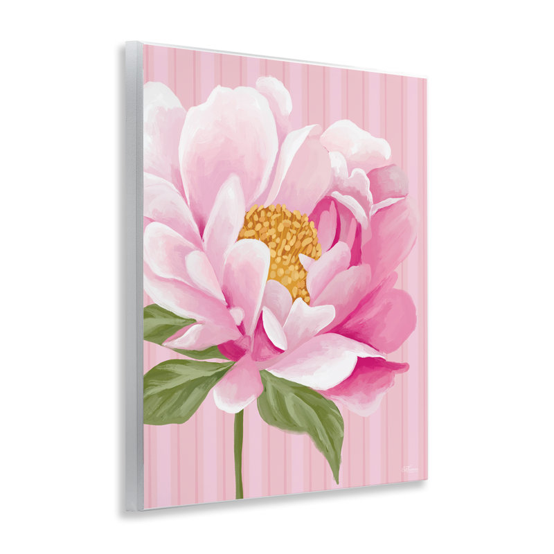 Art mural rose avec œillets par Cat Thurman Designs